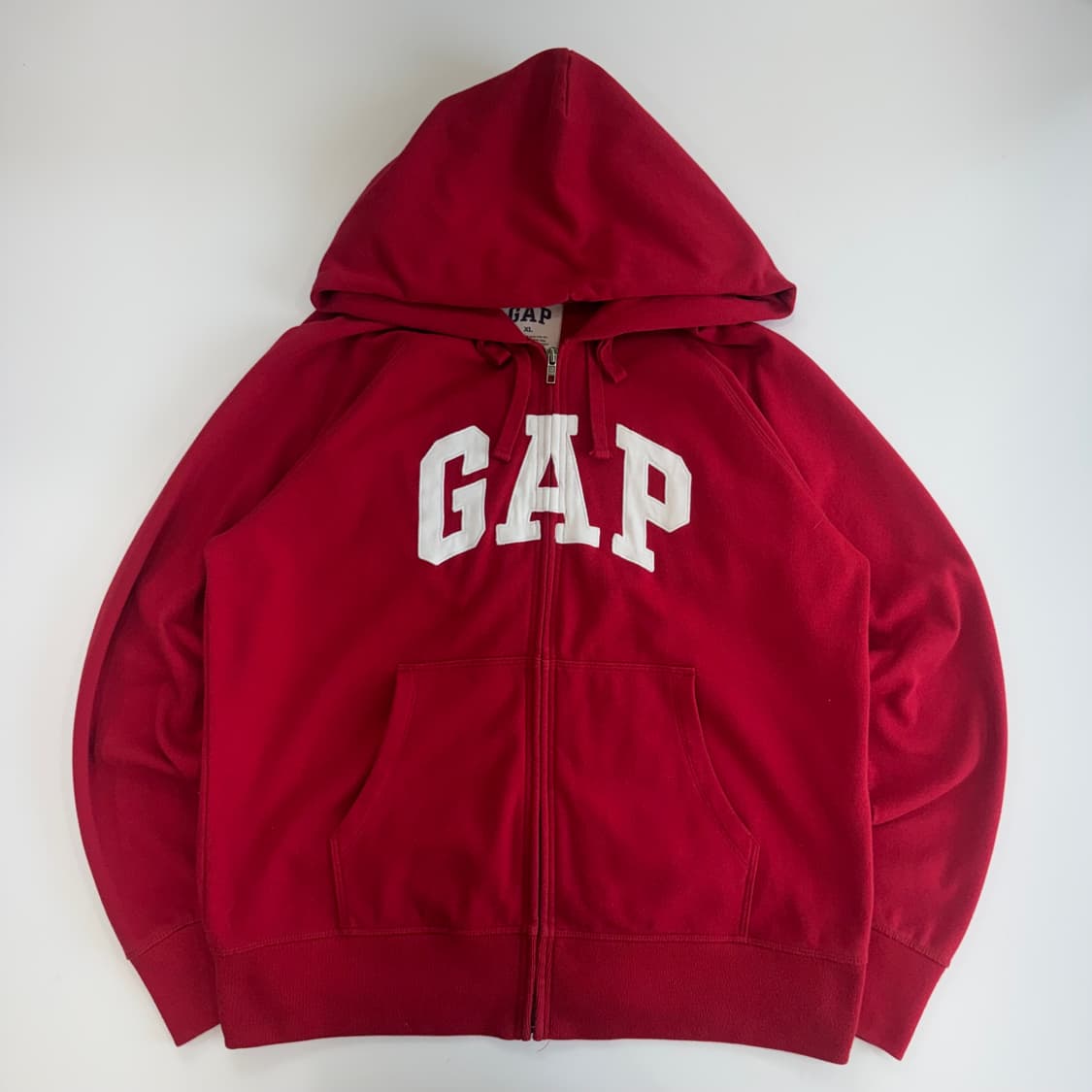 Gap 갭 화이트 로고 레드 후드집업 상품이미지3