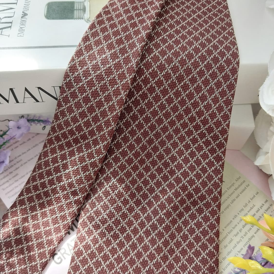 엠포리오 아르마니 실크&울 다이아 넥타이 9.9cm A+등급 K1140
 상품이미지2