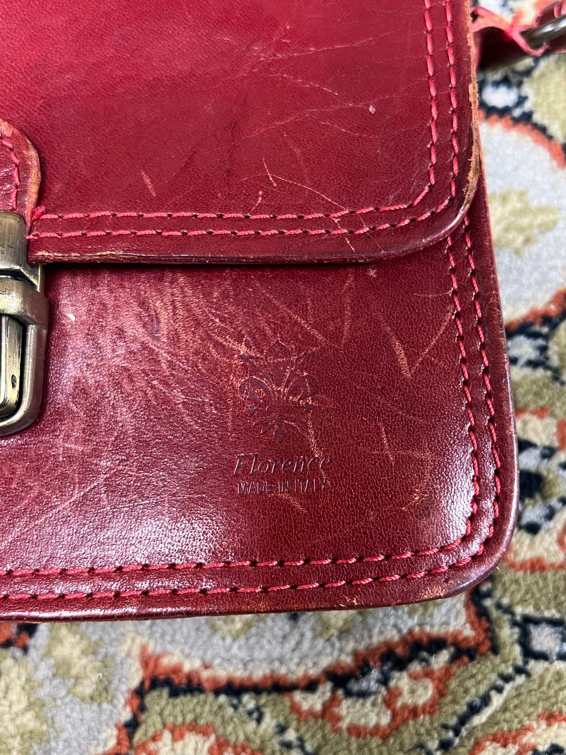 [OS] 이태리 빈티지 가죽 미니 숄더백 버건디 상품이미지8