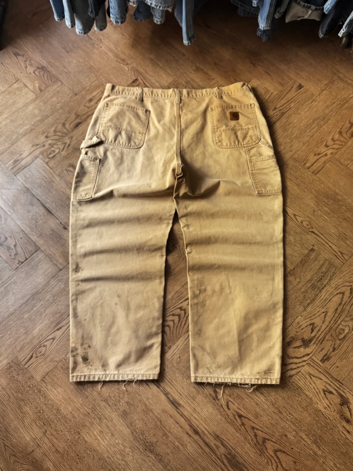 [44]칼하트 USA 더티 페이딩 빅사이즈 브라운 싱글니 워크 팬츠 상품이미지2