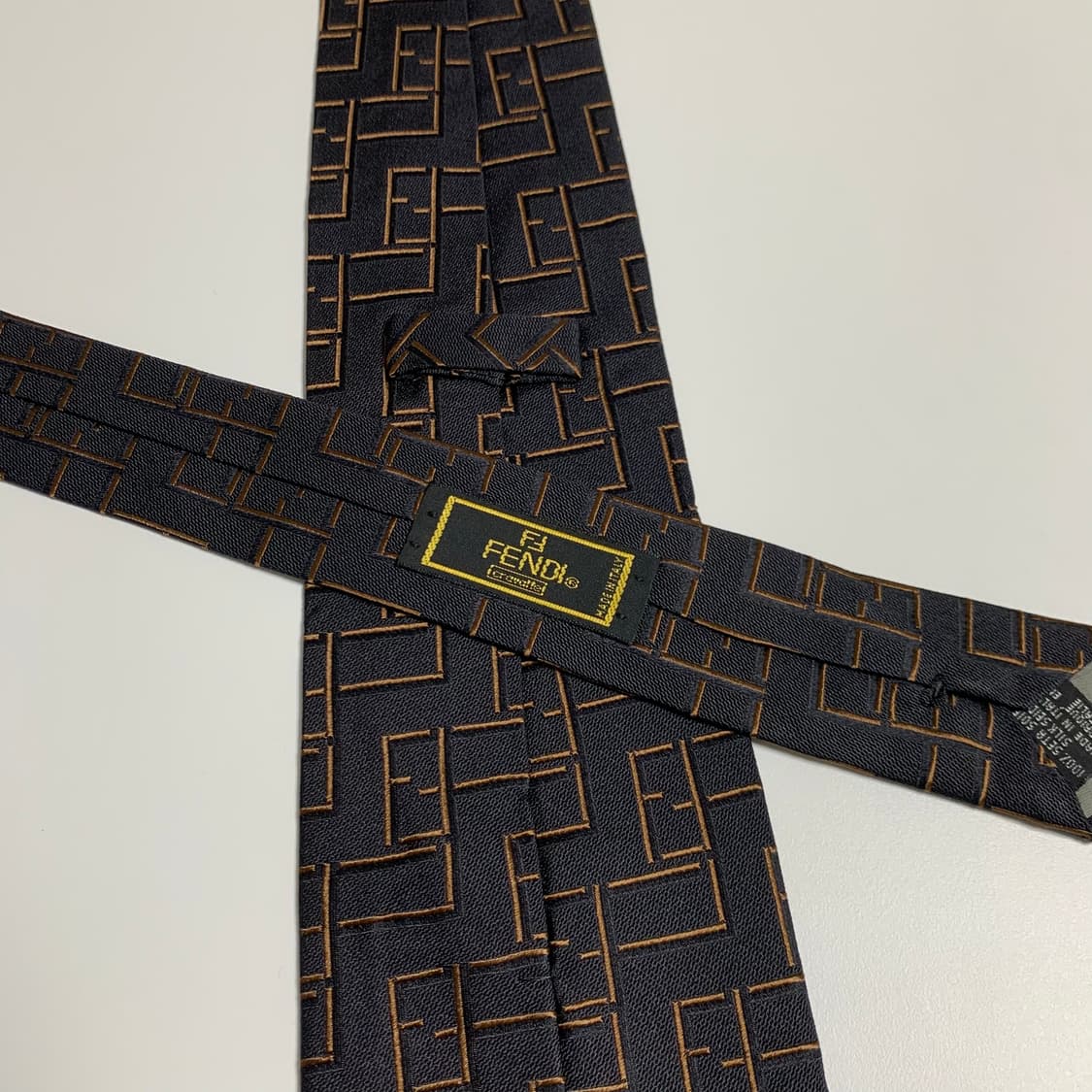 펜디(FENDI) FF모노그램 블랙 명품넥타이 이태리 100실크 A+ 상품이미지5