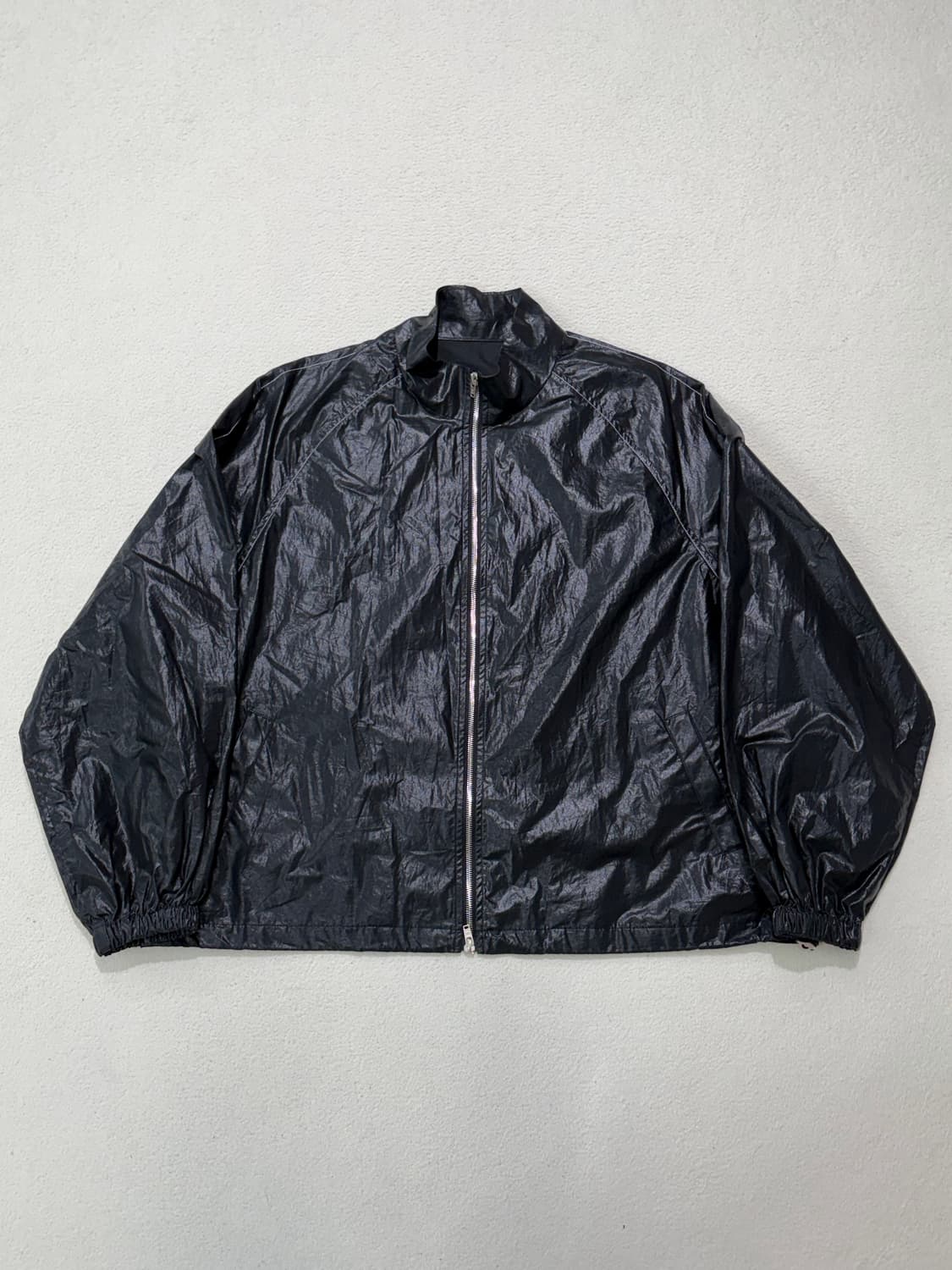 마뗑킴 로고 코팅 점퍼 OS 블랙 상품이미지1