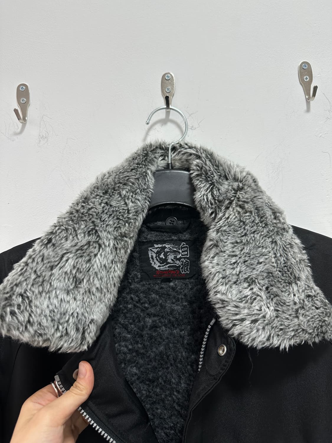 Howaitourufu gray fur bomber jacket 상품이미지8