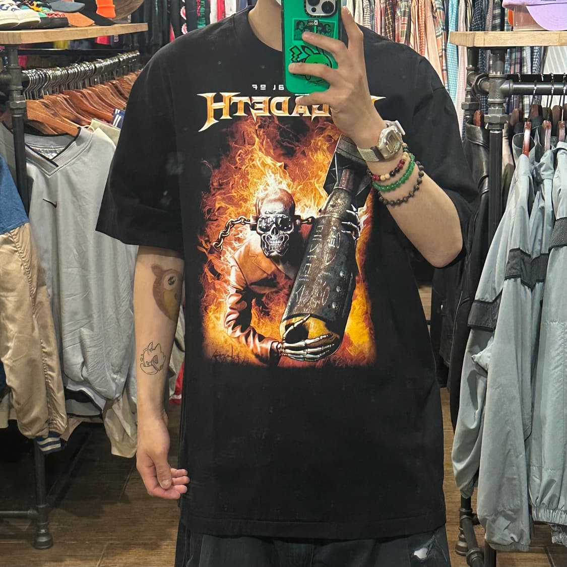 [HI] 빈티지 락 반팔티 블랙 상품이미지1