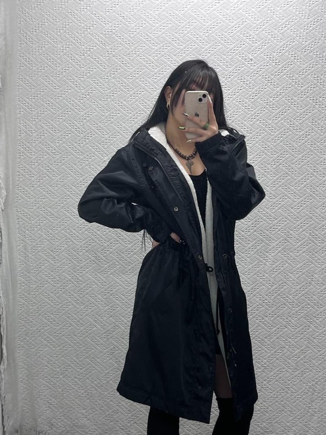 나이키 올드스쿨 스트링 슬림핏 양털 돕바 패딩 S C08856 상품이미지2