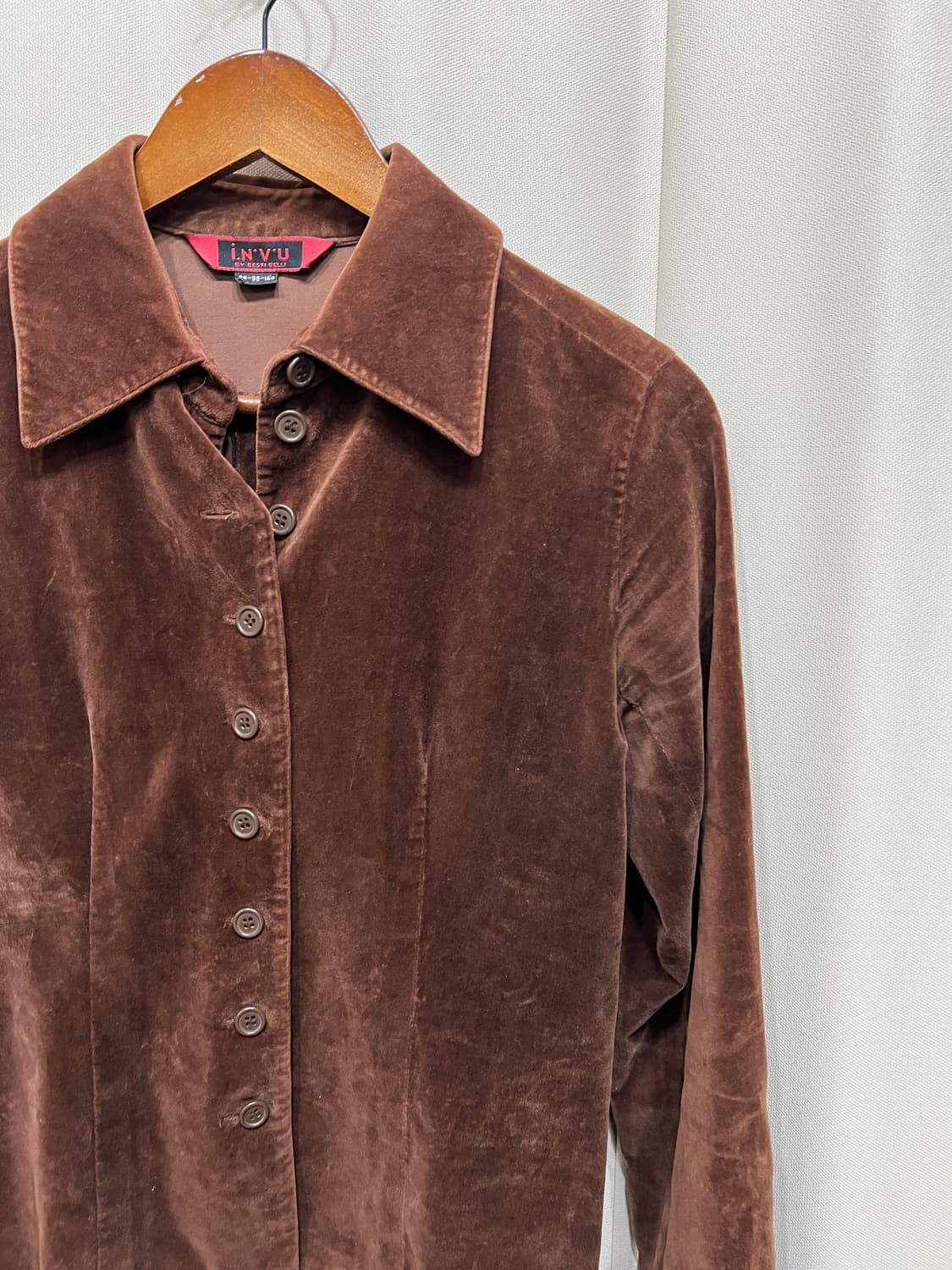 여성 빈티지 벨벳 셔츠  상품이미지3