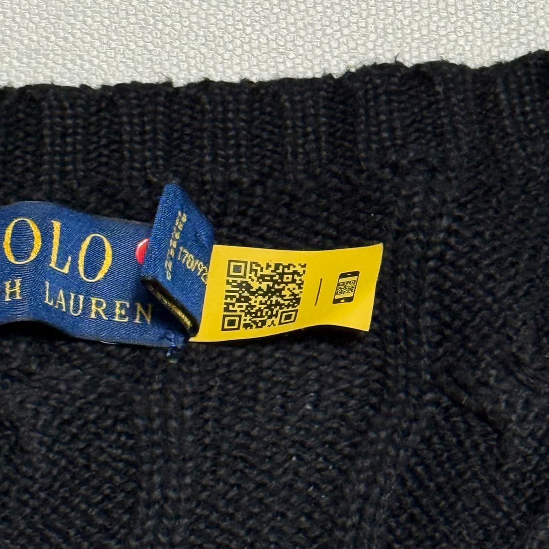 S 폴로랄프로렌 블랙 코튼 케이블 니트 상품이미지5