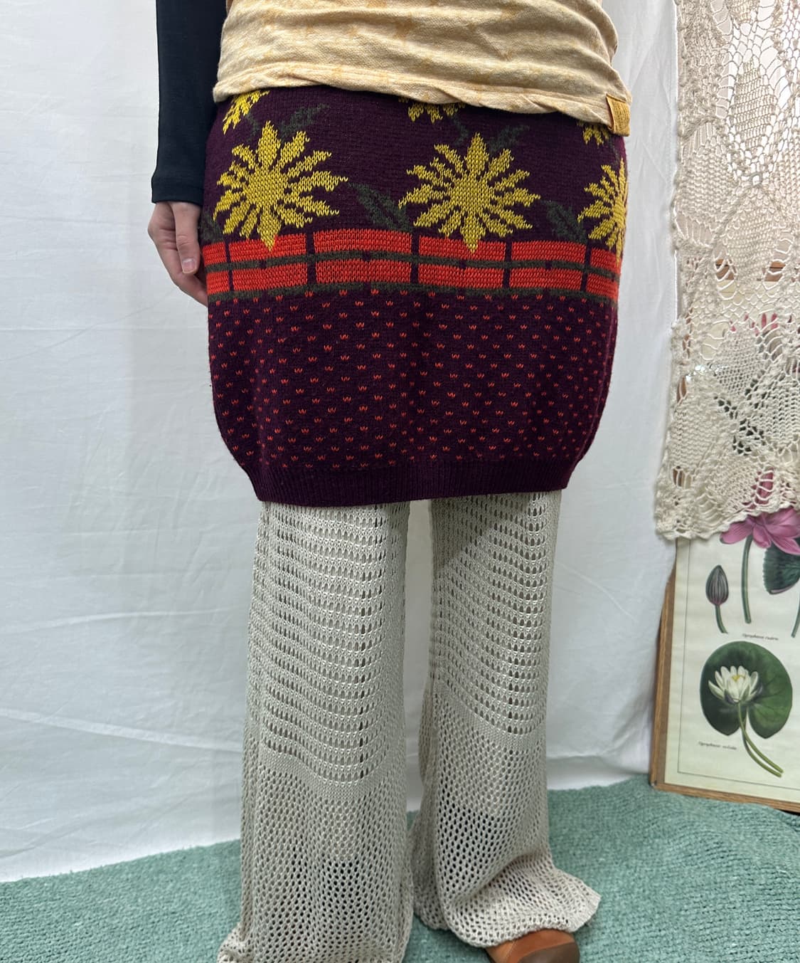 flower knit skirt 상품이미지1