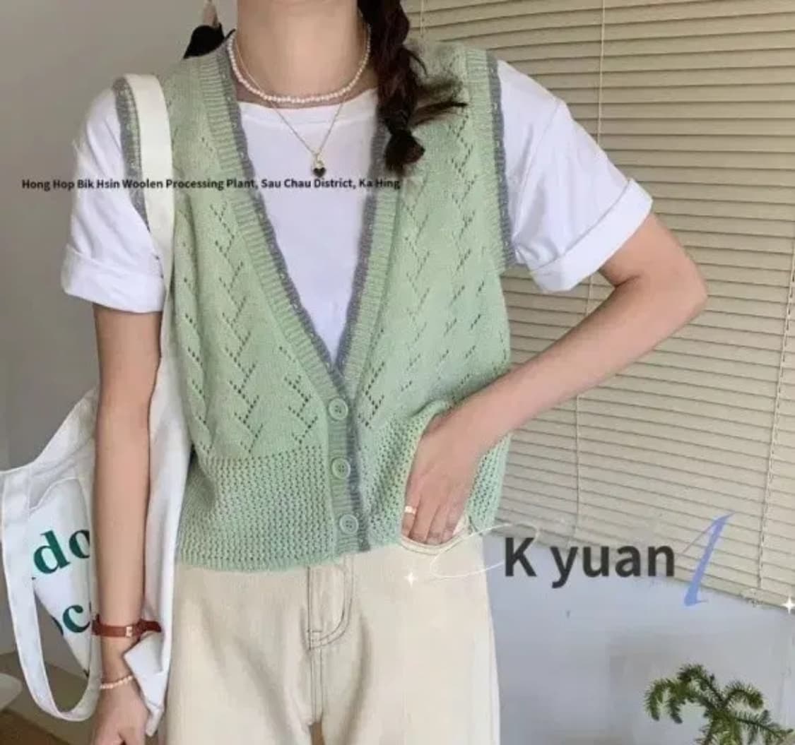 급처새상품!LAP 러블리한 니트조끼베스트 리즈리사st레니본st오즈세컨st 상품이미지1