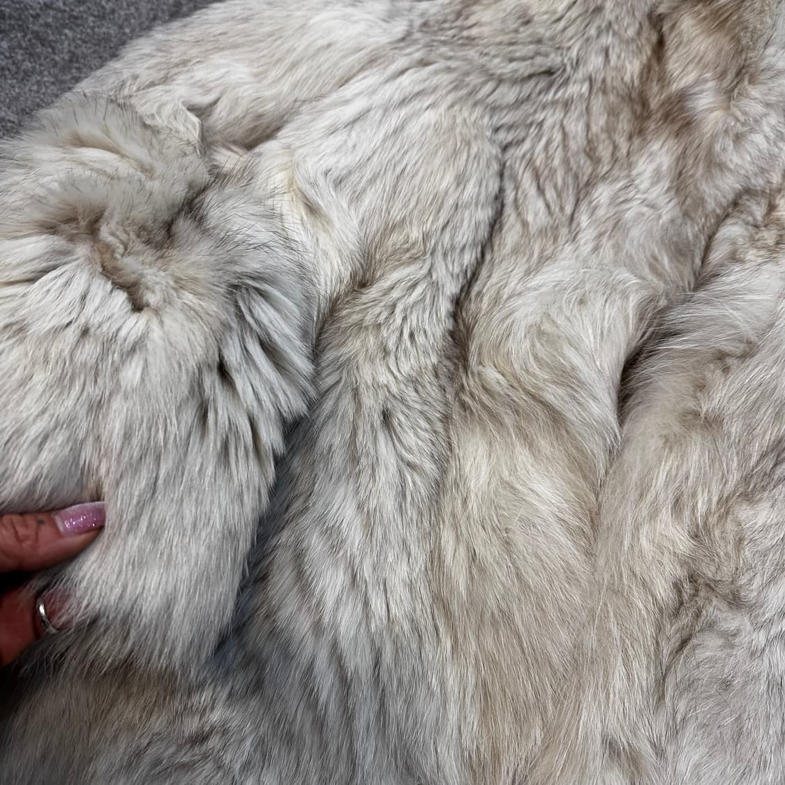 빈티지 아이보리 사가폭스 퍼자켓M 상품이미지3