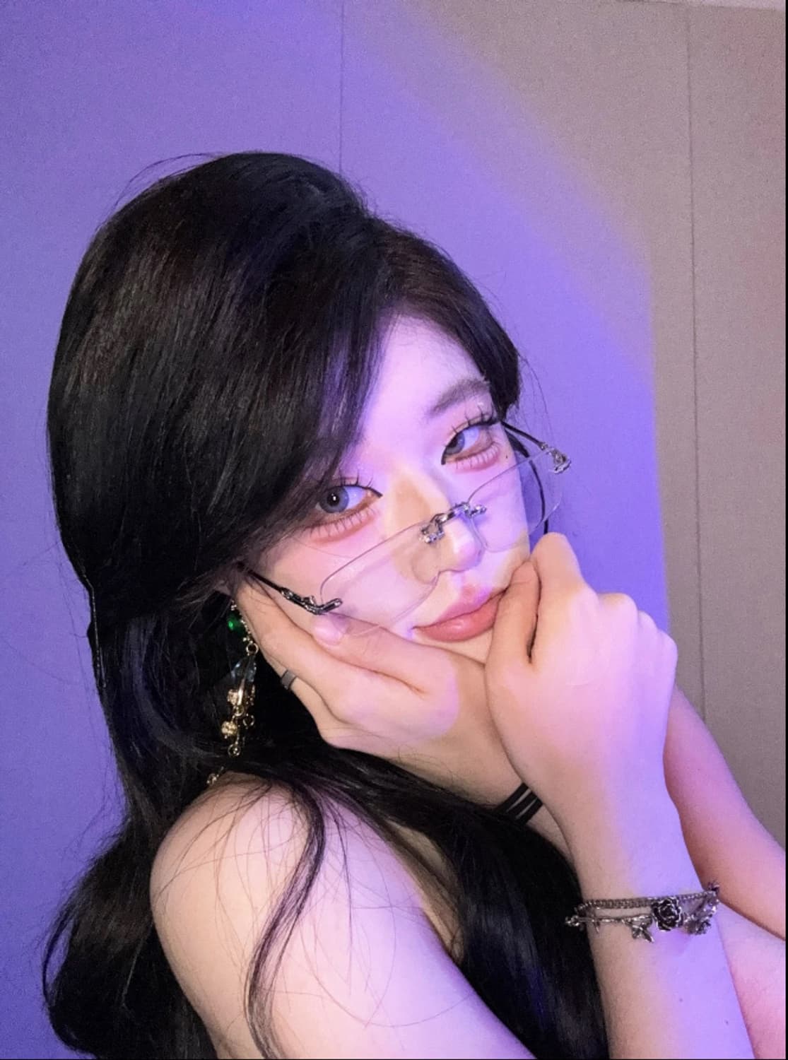 긱시크 무테 안경 상품이미지1