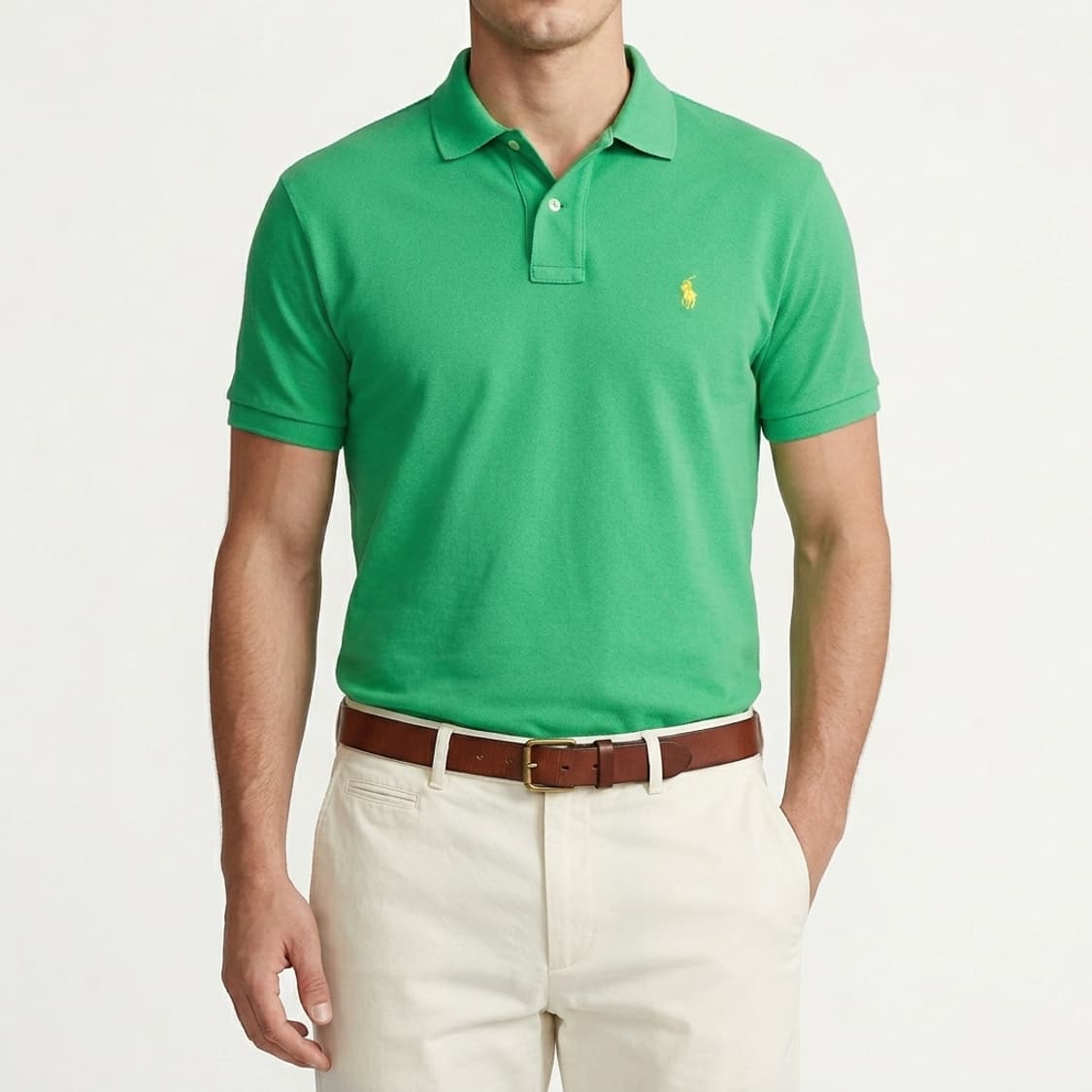 ​[정품] 폴로 랄프로렌 커스텀핏 카라티 그린 L 상품이미지1