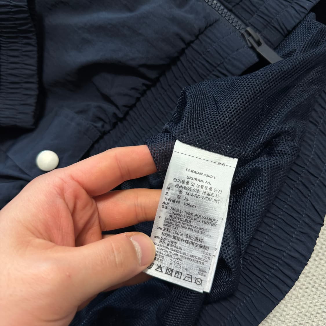 아디다스 배색 바람막이 자켓 상품이미지3