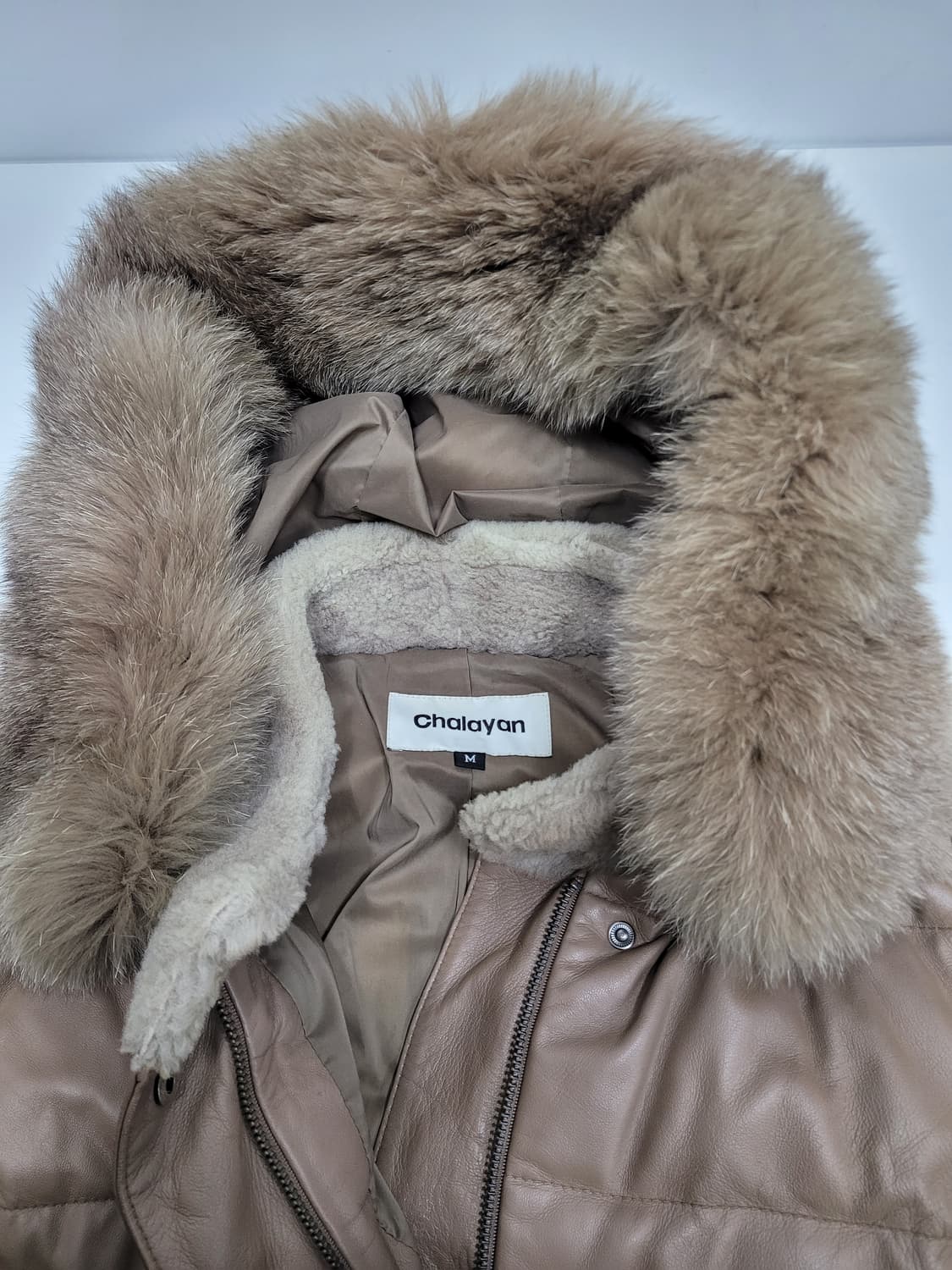 Chalayan 살라얀 이탈리아 양가죽 다운 패딩 코트 / 여 M 카멜
 상품이미지6