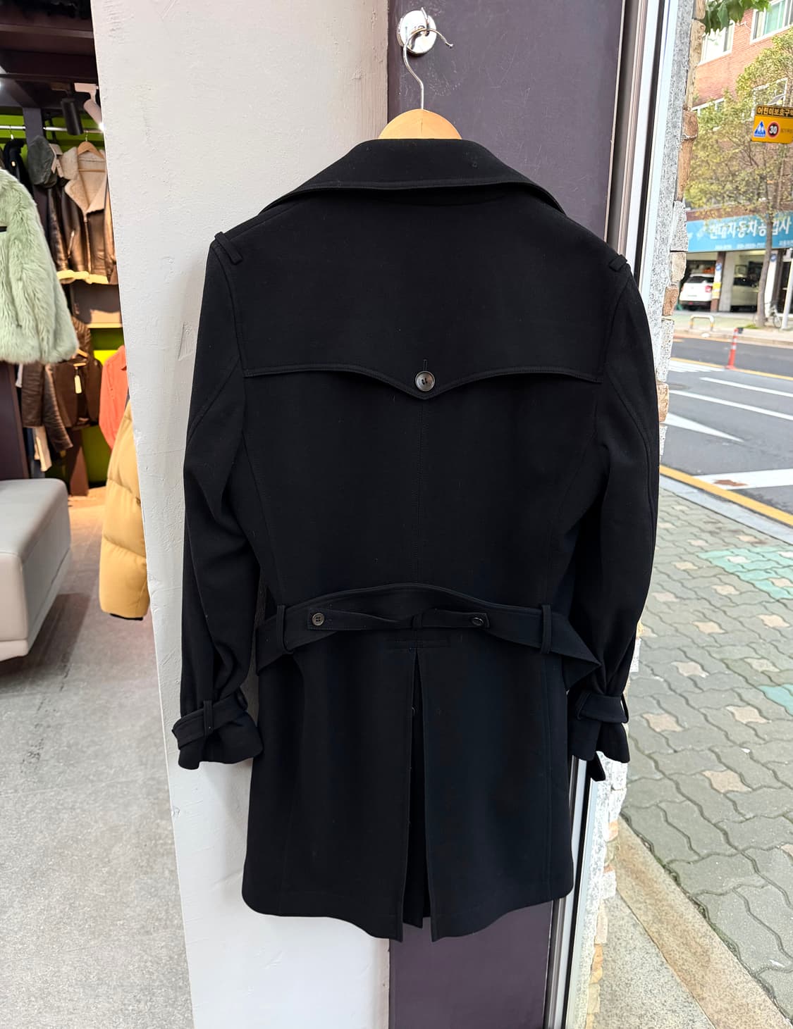 38/ 띠어리 울 벨티드 트렌치코트 자켓 상품이미지6