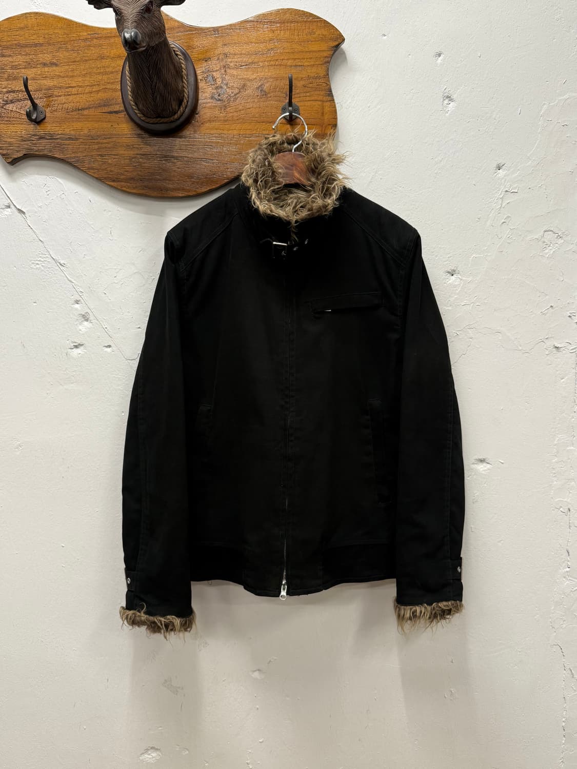 66) HARE Faux Fur Lined Zip Jacket 상품이미지1