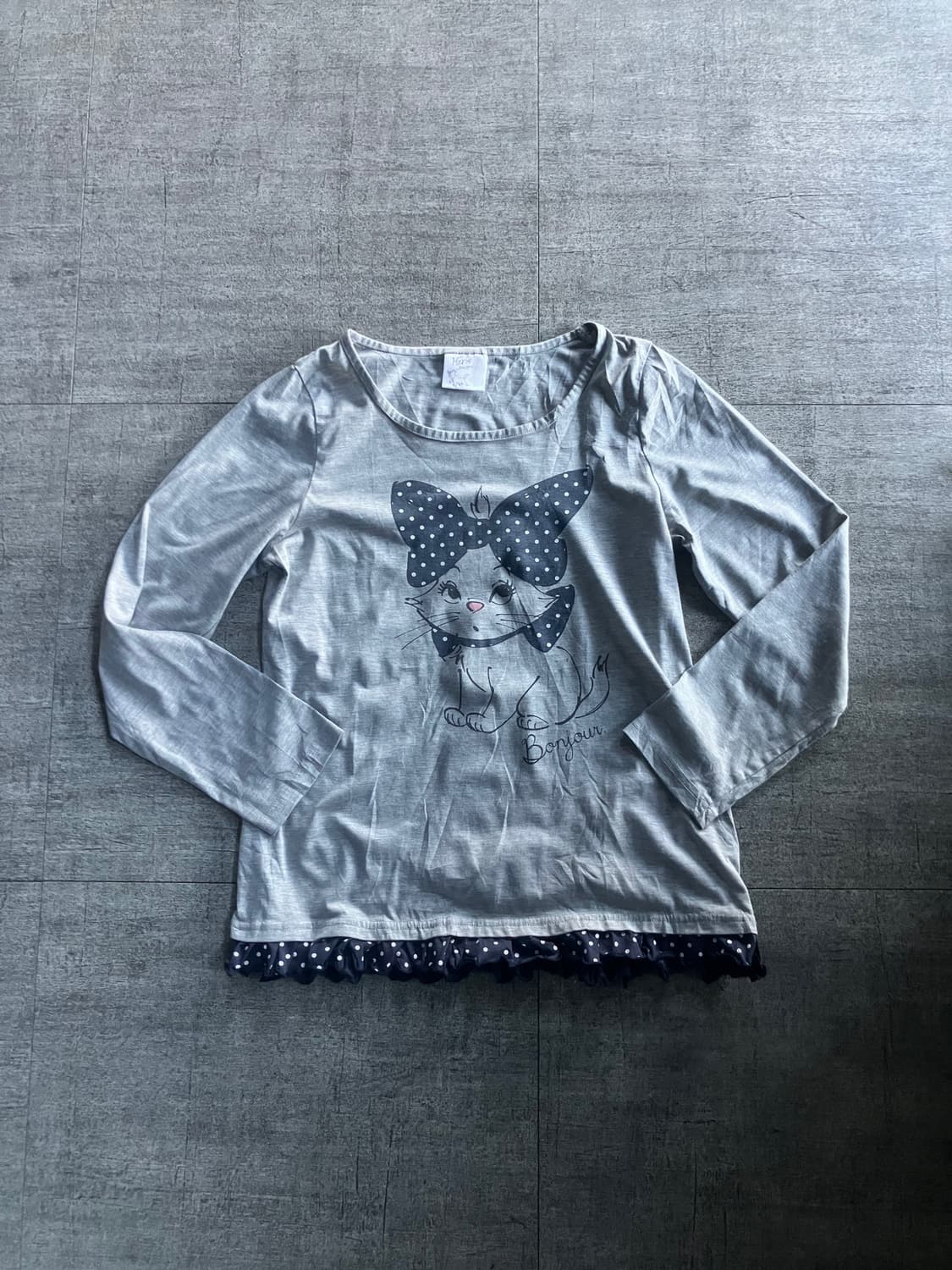 일본빈티지 Marie 핀터깔y2k 하구미모리걸 레이어드도트 긴팔티셔츠 상품이미지1