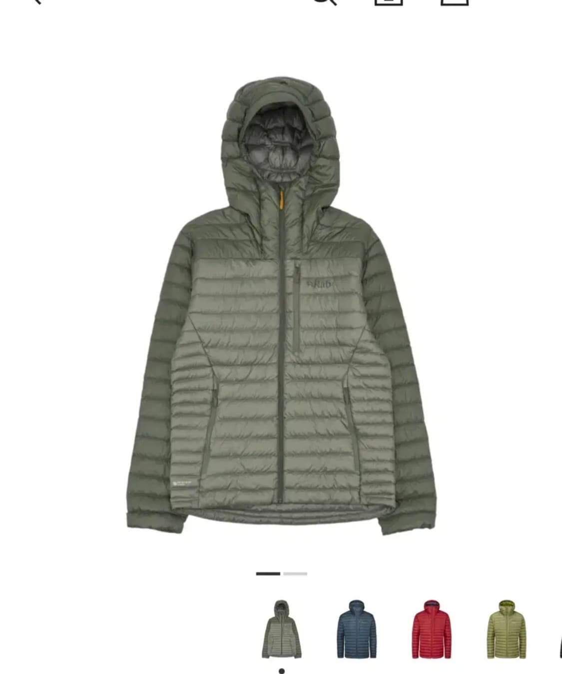 rab 랩 마이크로라이트 알파인 패딩 자켓 카키 새상품 상품이미지1