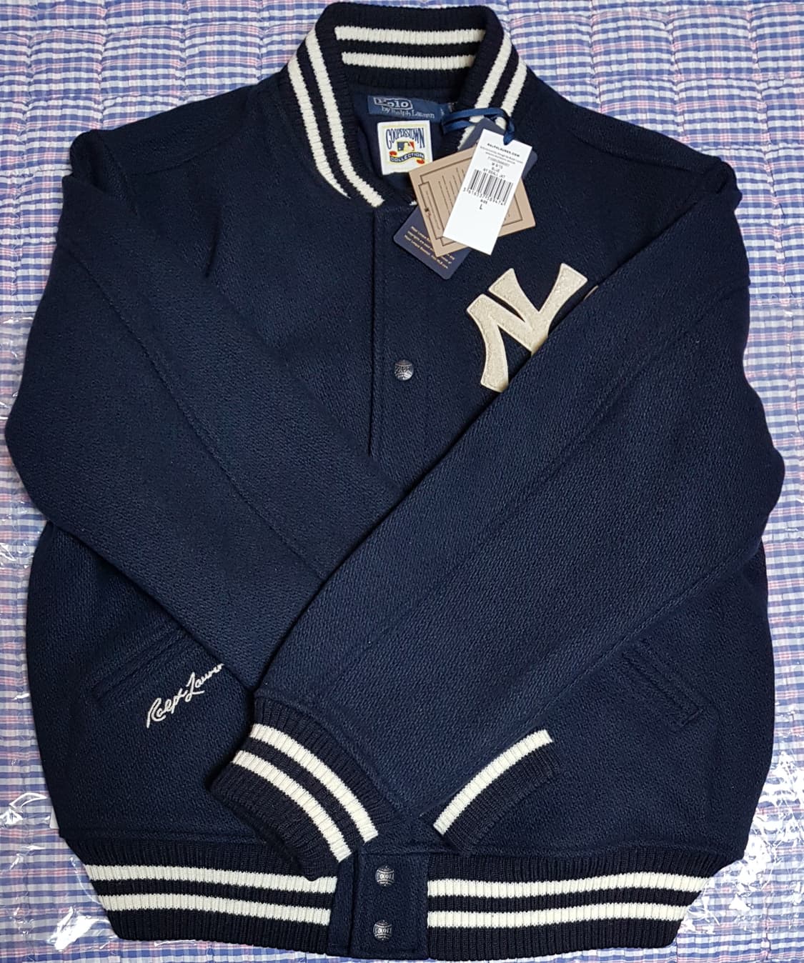 [L,XL] 폴로 x MLB 24FW 뉴욕 양키스 바시티 울 자켓 팝니다 상품이미지2