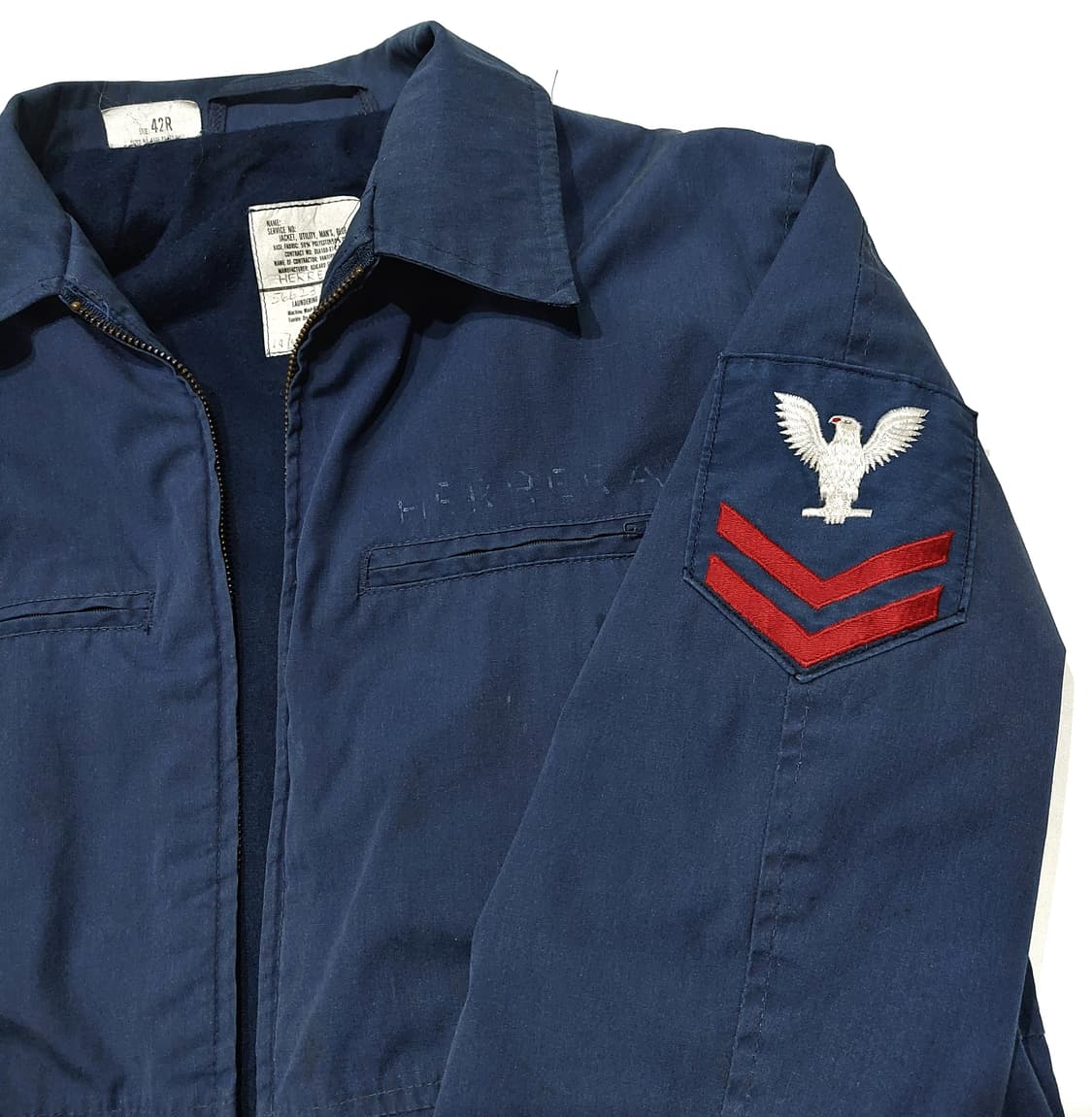 미해군 덱 유틸리티 자켓 80s 42R (100~105) 덱자켓 상품이미지4