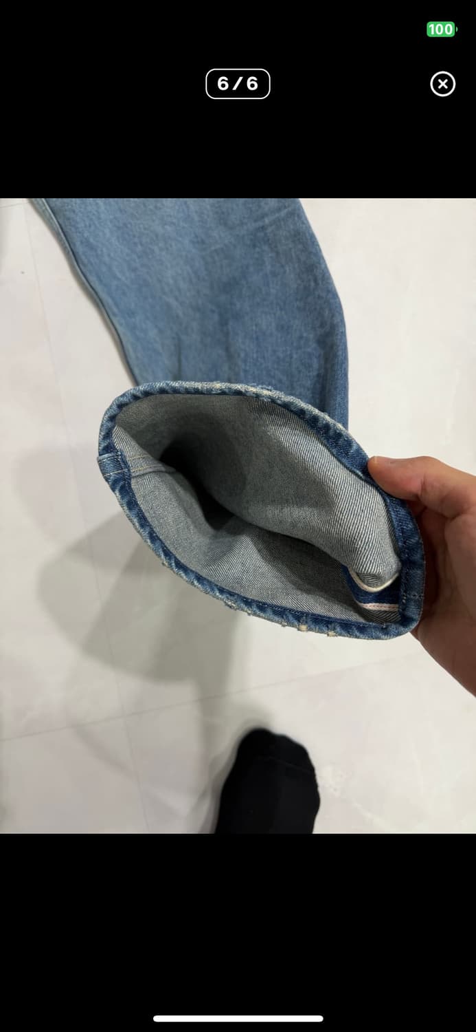 [3] 24AW 오라리 셀비지 페이드 헤비 데님 와이드 팬츠 상품이미지7