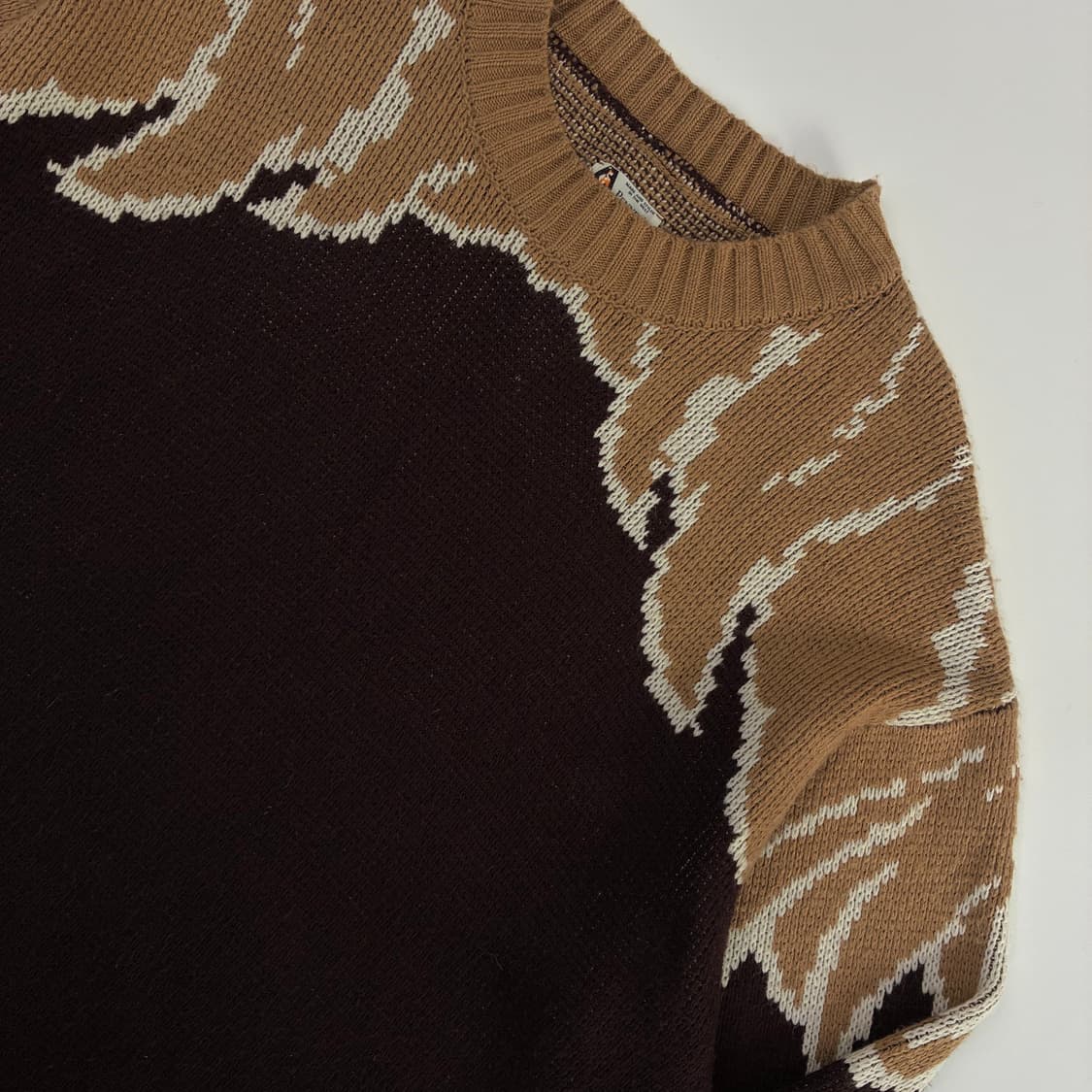 Penney's 브라운 앙고라 패턴 니트 상품이미지3