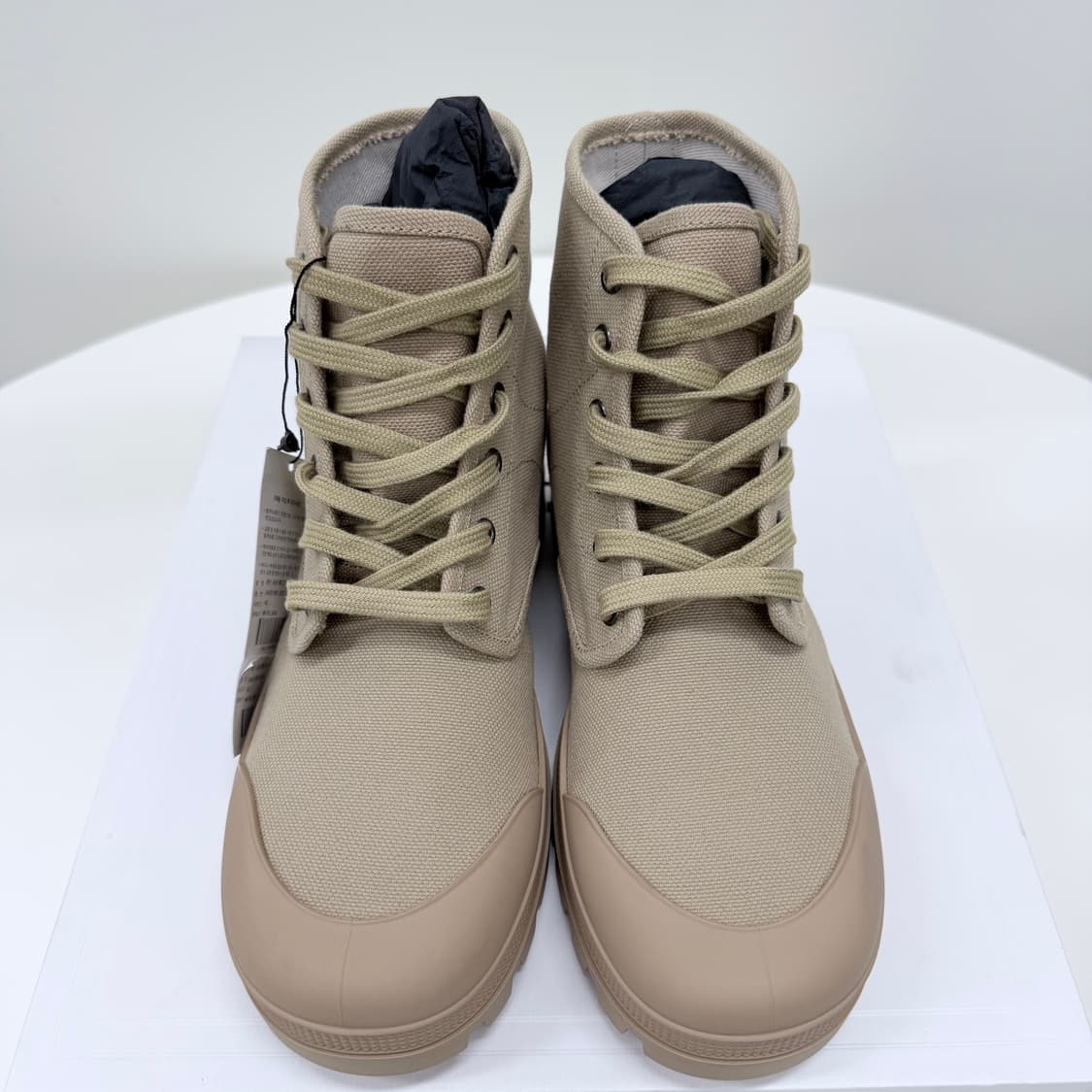 [미사용/250] 셀린느 파타판 캔버스 레이스업 부츠 샌드 베이지 상품이미지6