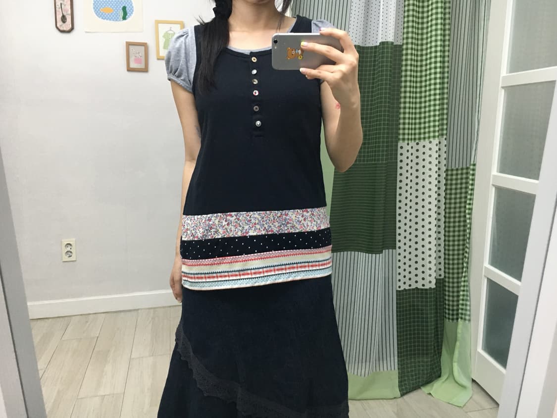 그레이 퍼프 소매 티셔츠 상품이미지7