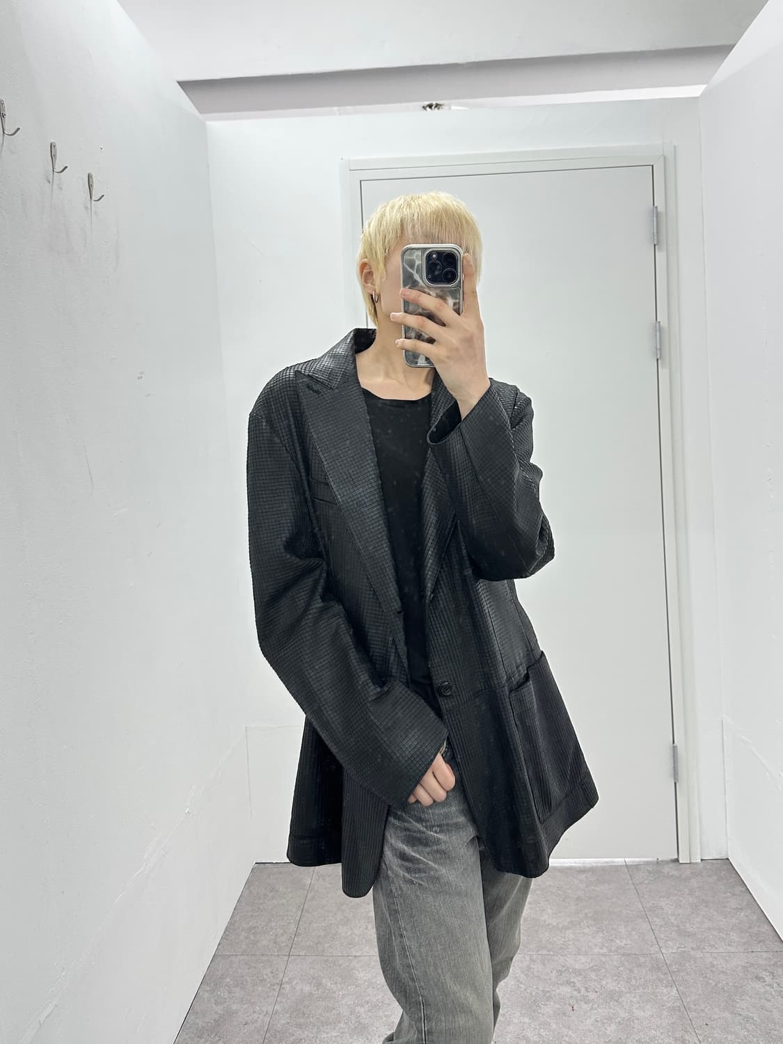 Giorgio Armani Grid-Embossed Lambskin Le 상품이미지10