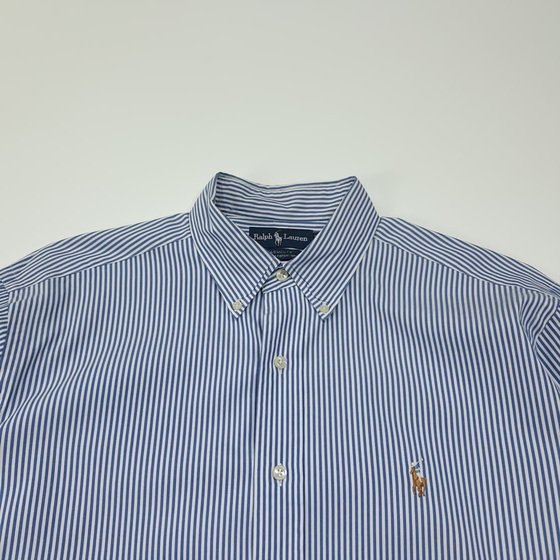 CL539 XL 폴로 90s 홍콩판 스트라이프 클래식 블루 셔츠 남방 상품이미지2