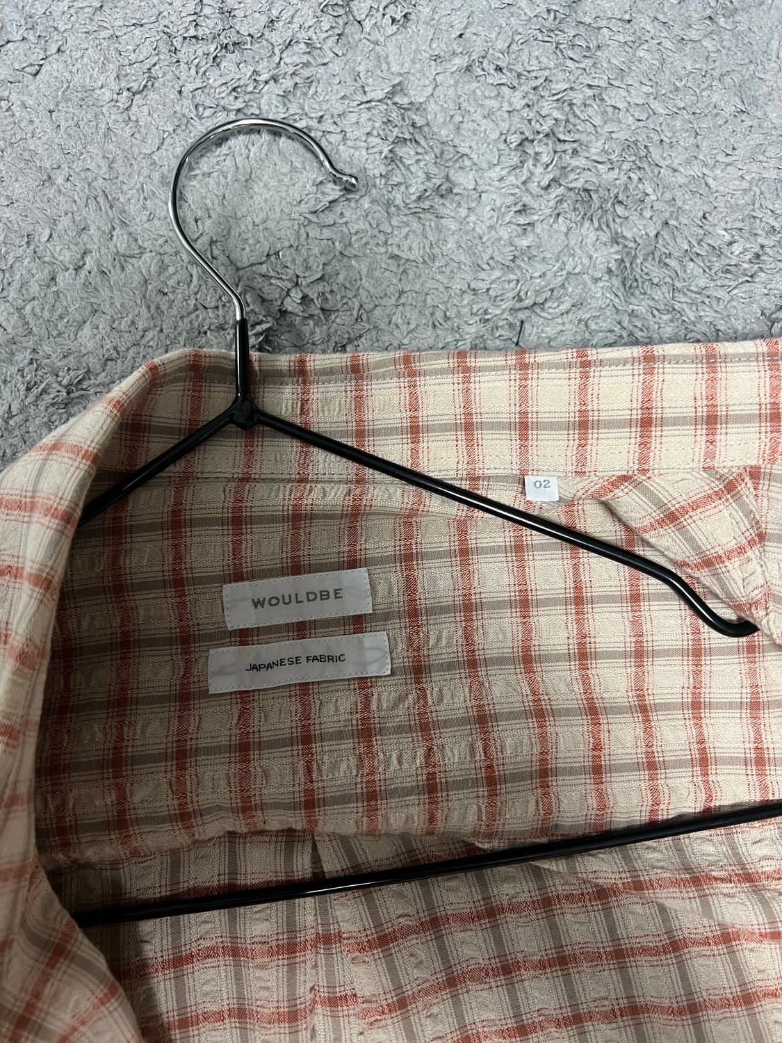 우드비 코튼 린넨 도비 셔츠 오렌지 2사이즈 상품이미지2