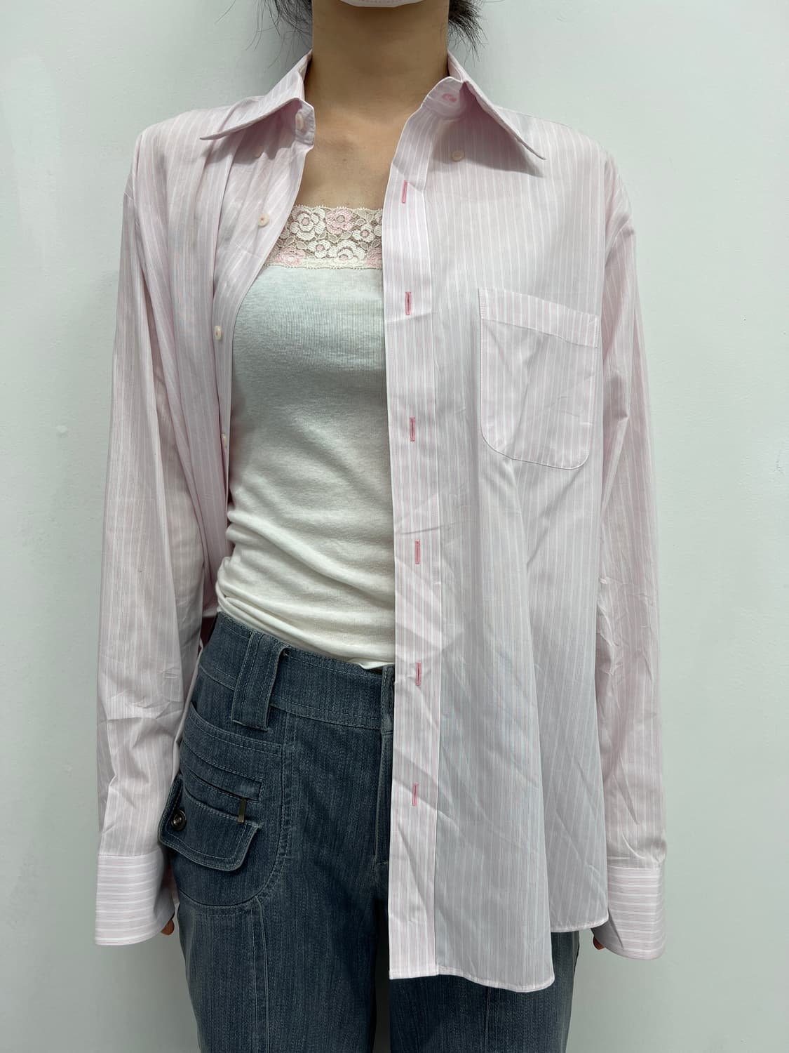 pink lace sleeveless 상품이미지1