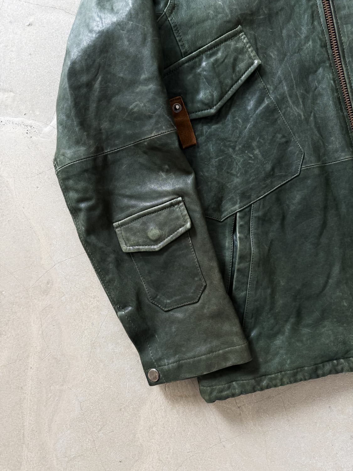 Avirex Cowhide Leather Hooded Jacket 상품이미지6