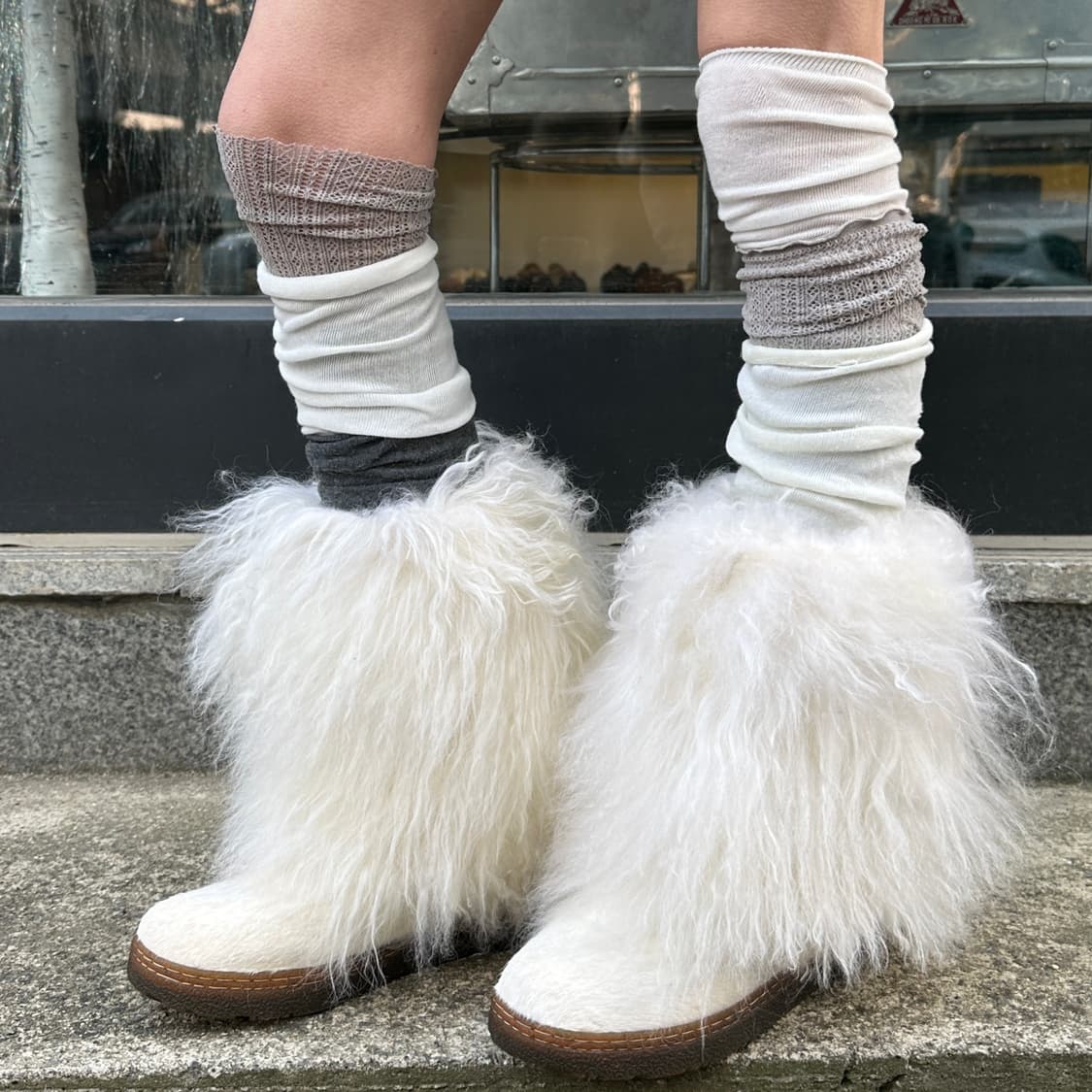 00s 베어파우 화이트 퍼 스노우 털부츠 상품이미지7