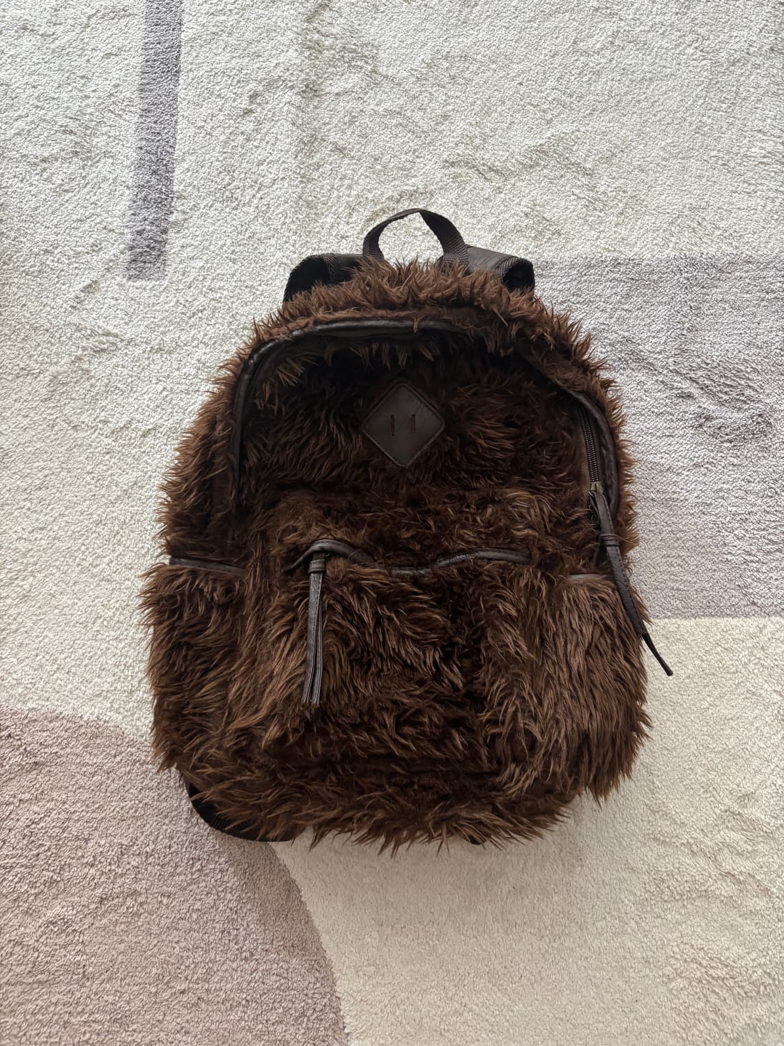 빈티지 퍼 백팩 상품이미지1