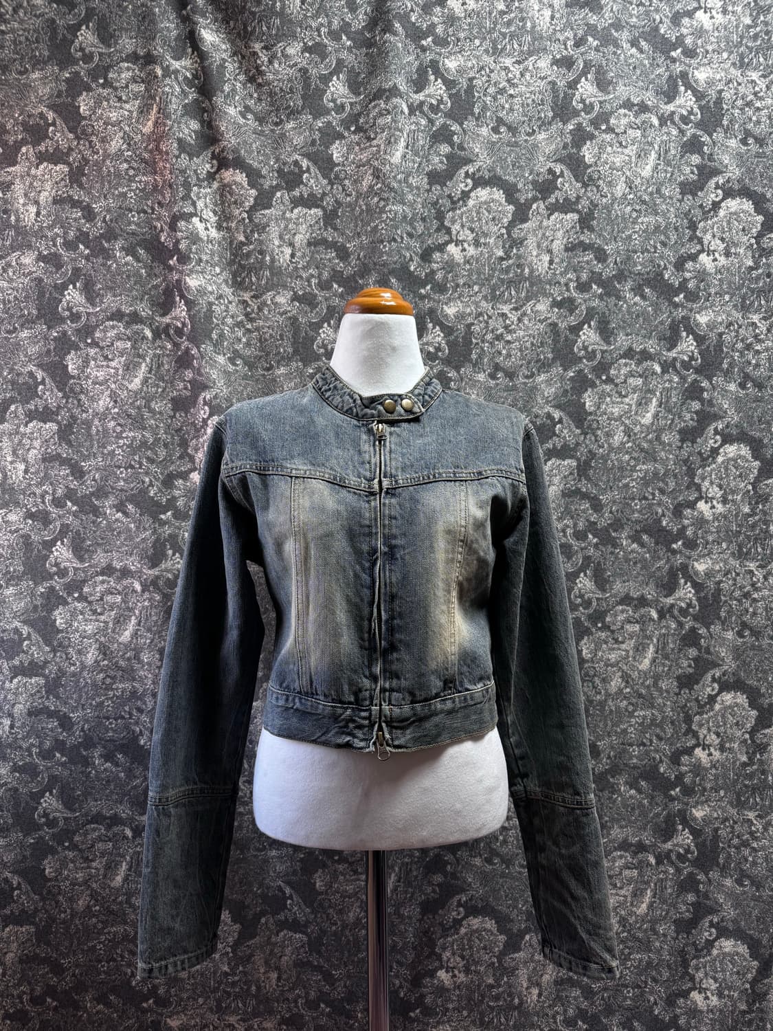 blackup 블랙업 클레븐 빈티지 크롭 데님 자켓 상품이미지1