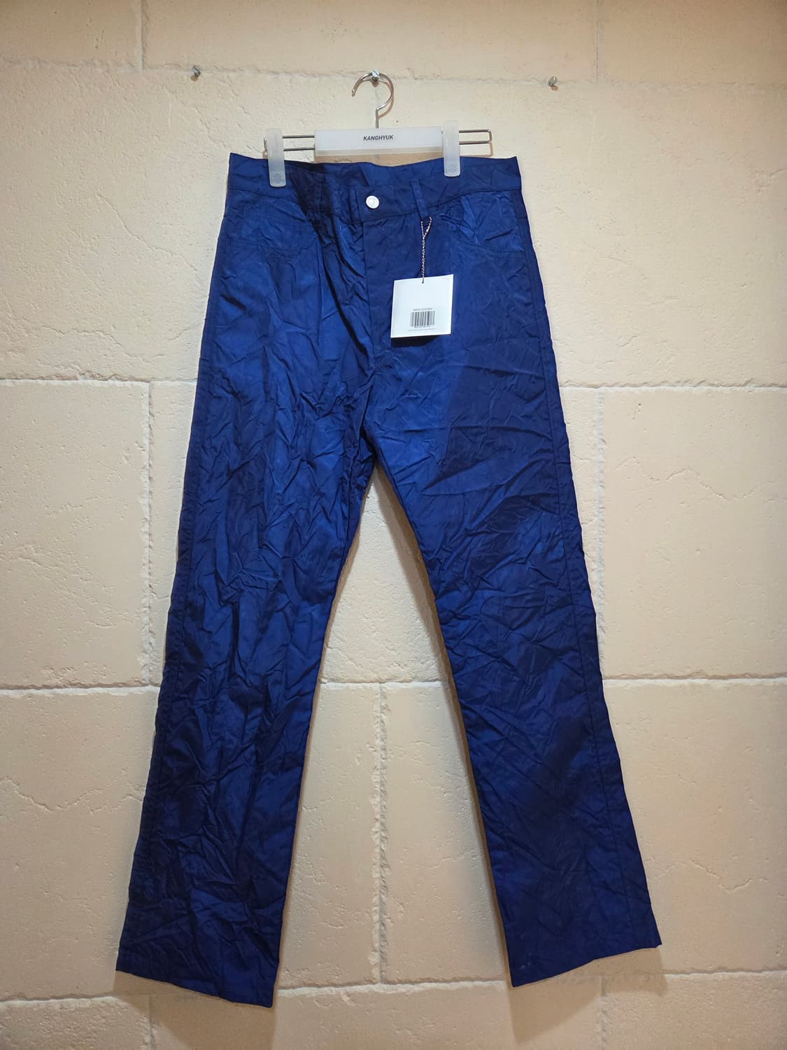 강혁 메탈릭블루 에어백 트라우저 M 새상품 상품이미지1