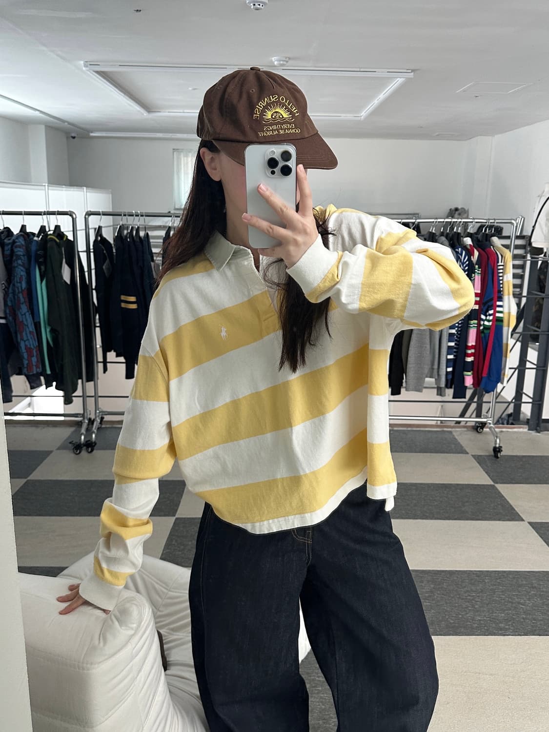 폴로 랄프로렌 스트라이프 크롭 럭비 티셔츠  상품이미지8