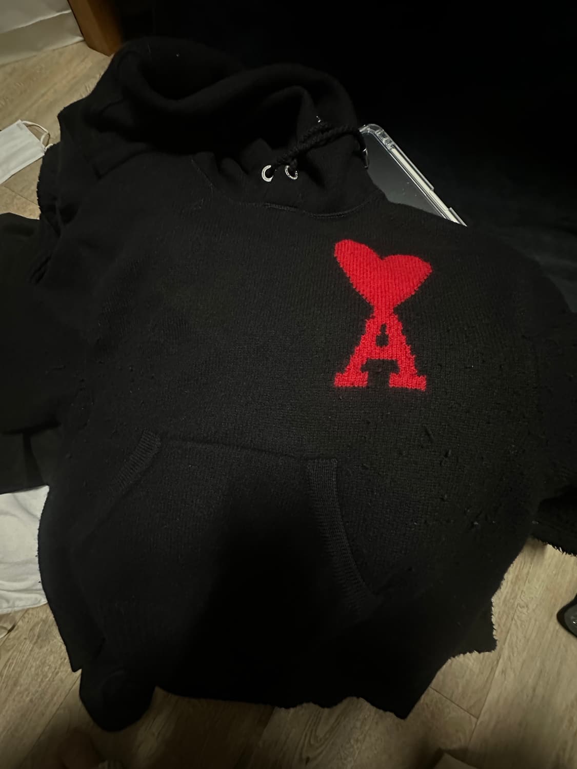 아미 니트 후드티 xs  상품이미지1