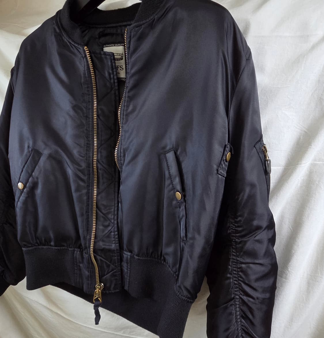 그롭스 울 50 MA-1 자켓 블랙 L 상품이미지9