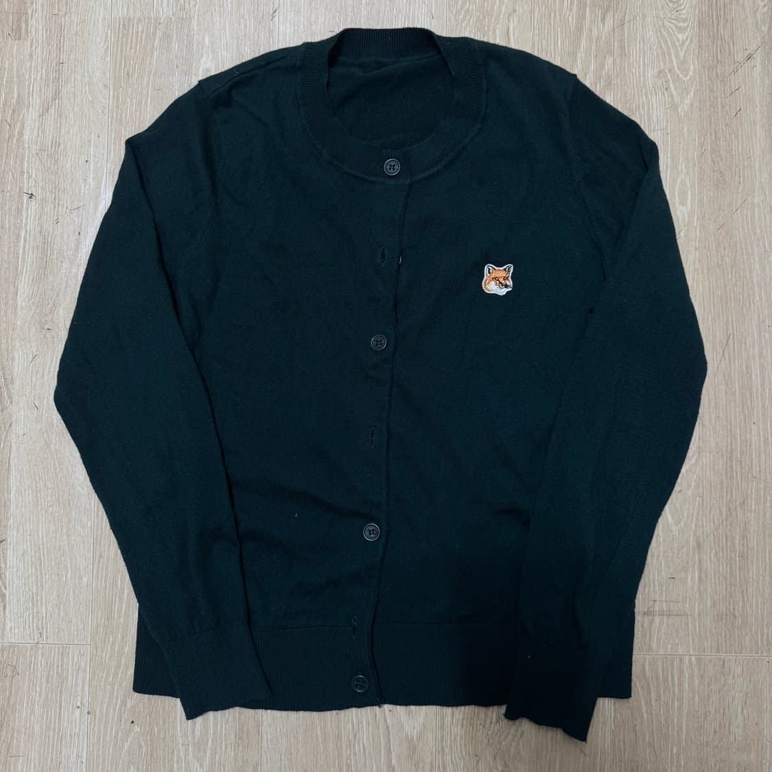 메종키츠네 폭스헤드 라운드 니트 가디건 M/95  상품이미지1