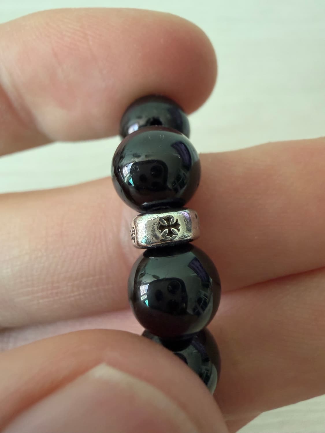 크롬하츠 하트 오닉스 비즈팔찌 6mm 상품이미지8