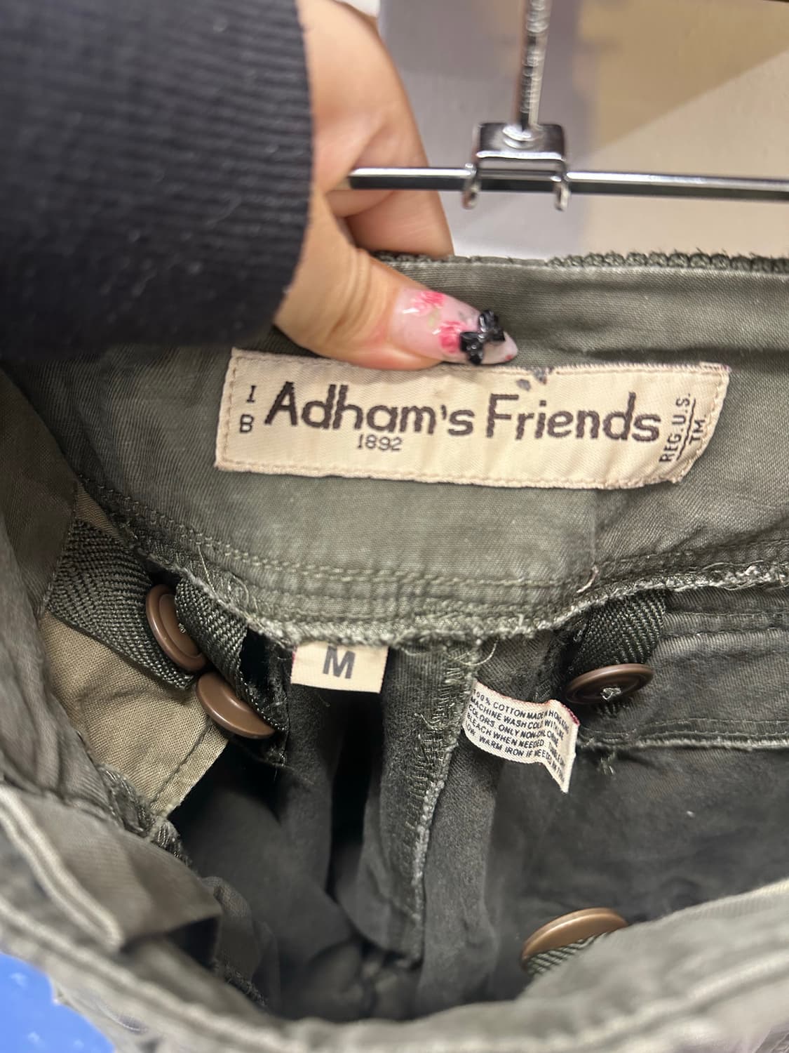 Adhams 카키 카고 팬츠 상품이미지5