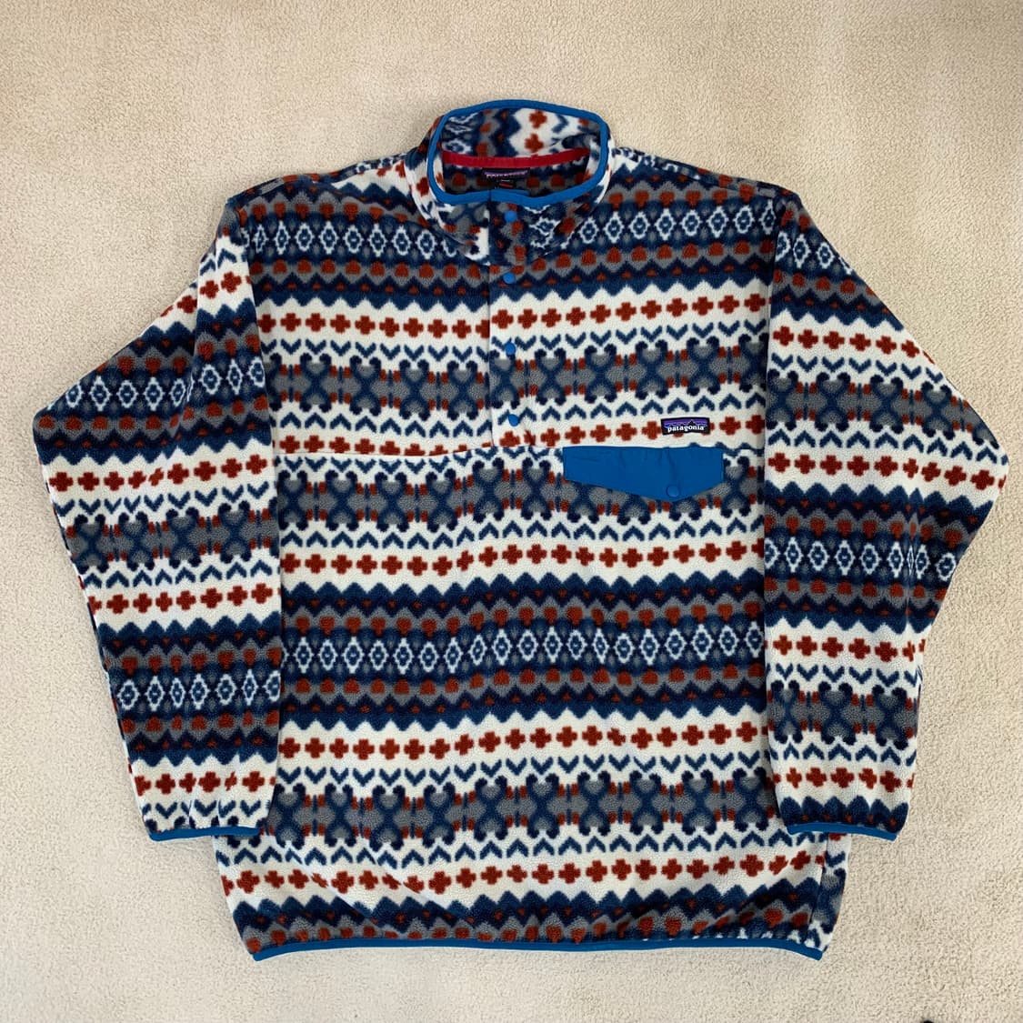 파타고니아 신칠라 스냅-T 아즈텍(XL) 페어아일 풀오버 플리스 상품이미지1