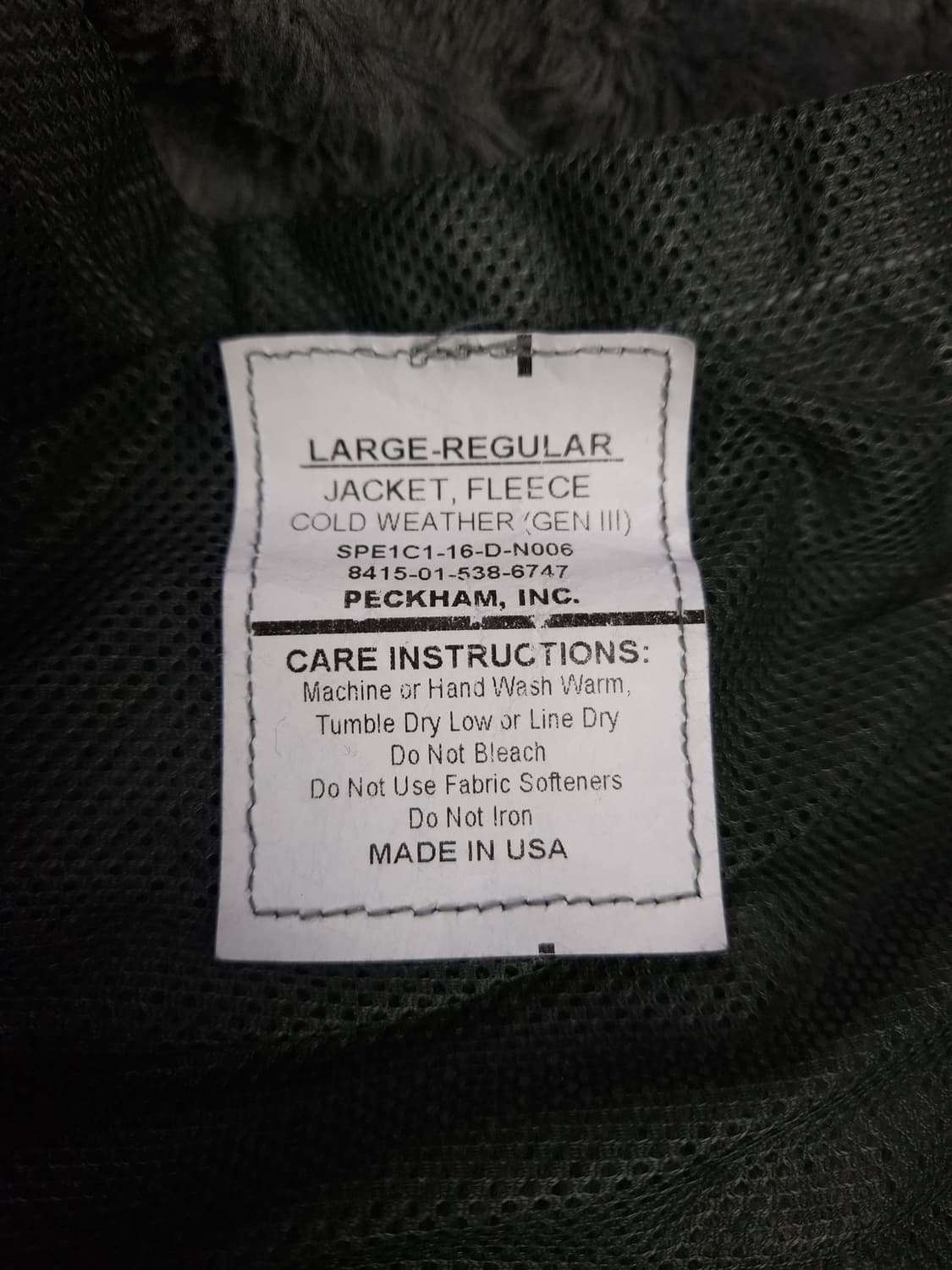 새제품 오리지날 미군 지급용 ACU 폴라텍 플리스 자켓 상품이미지2