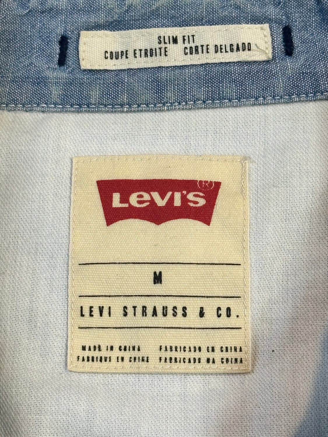 리바이스 LEVI'S 웨스턴 투포켓 데님 셔츠 연청 상품이미지5