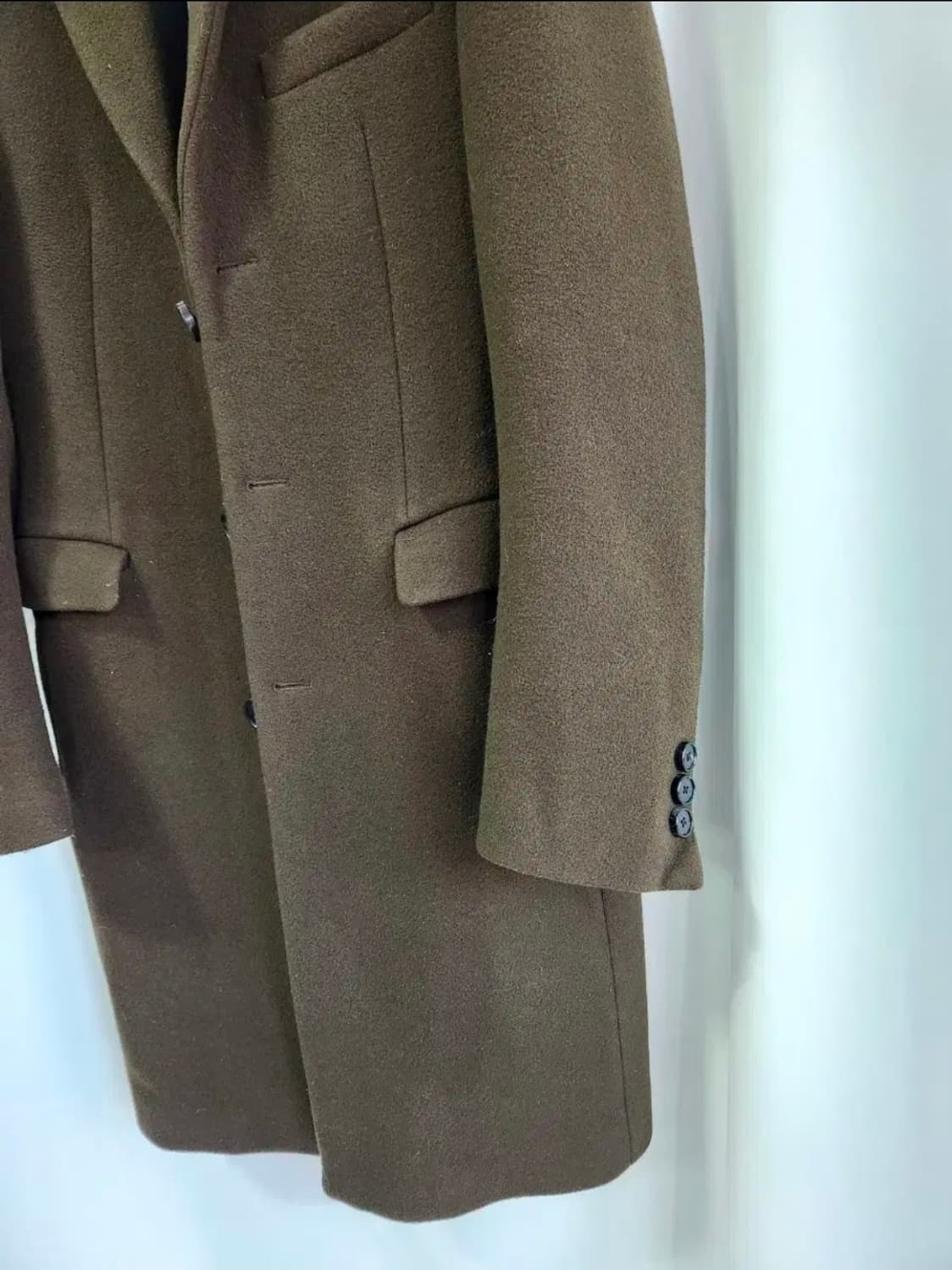 [시스템옴므] 울 캐시미어 싱글 쓰리버튼 코트 100 상품이미지3