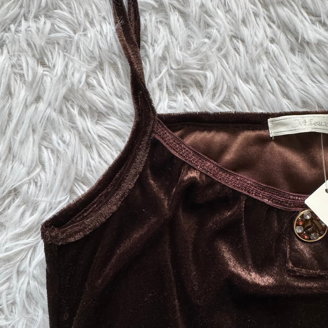 MIEUX 일본빈티지 벨벳 나시 y2k 빈티지나시 미사용제품 M 37 상품이미지1