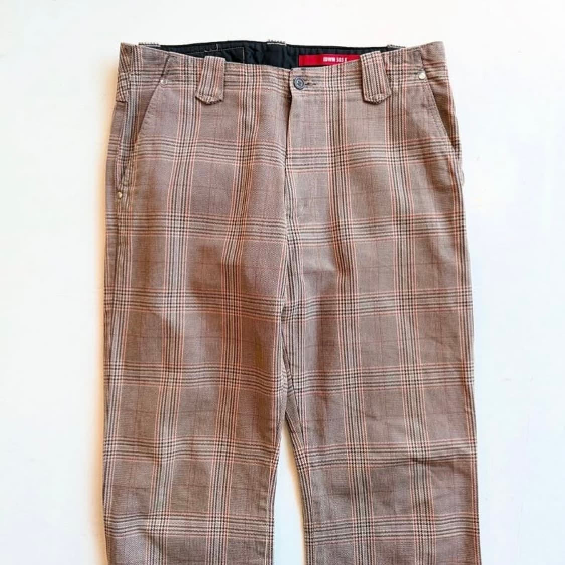 애드윈 503 체크팬츠 상품이미지3