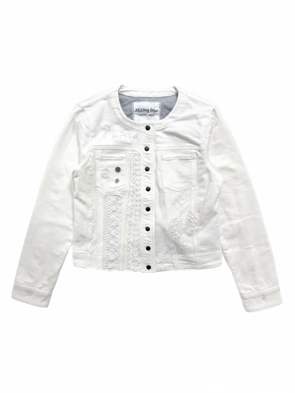 Handmarked White Denim Jacket 상품이미지1